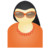 Sunglass woman red Icon